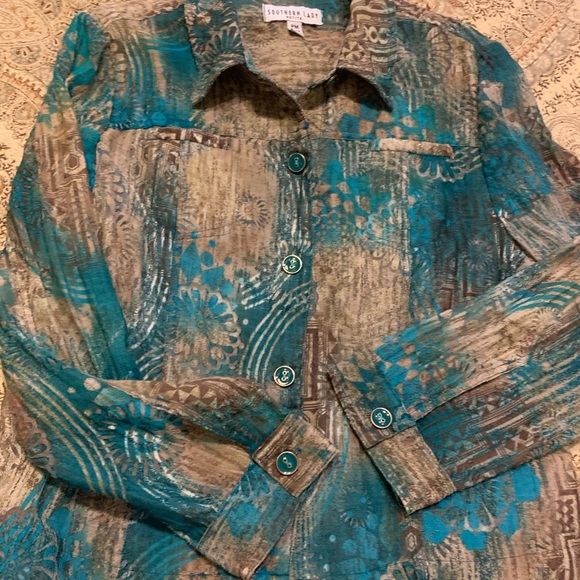 Southern Lady Petite Button Front Jacket - Picture 5 of 7